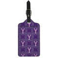 Purple Cancer Zodiac Pattern Print Luggage Tag