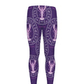 Purple Cancer Zodiac Pattern Print Men's Leggings