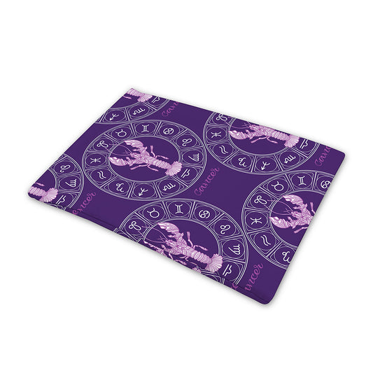 Purple Cancer Zodiac Pattern Print Pet Cooling Mat Cover
