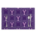 Purple Cancer Zodiac Pattern Print Placemat