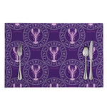 Purple Cancer Zodiac Pattern Print Placemat