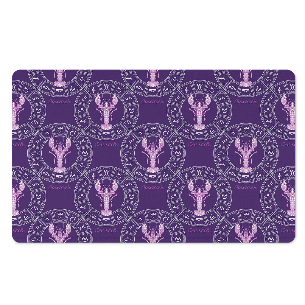 Purple Cancer Zodiac Pattern Print Polyester Doormat