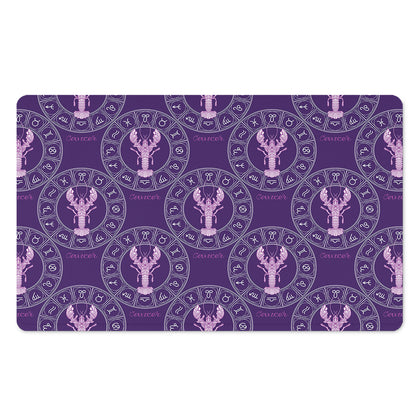 Purple Cancer Zodiac Pattern Print Polyester Doormat