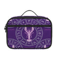 Purple Cancer Zodiac Pattern Print Portable Lunch Bag