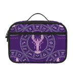 Purple Cancer Zodiac Pattern Print Portable Lunch Bag