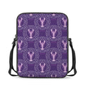 Purple Cancer Zodiac Pattern Print Rectangular Crossbody Bag