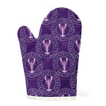 Purple Cancer Zodiac Pattern Print Single Oven Mitt