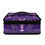 Purple Cancer Zodiac Pattern Print Small Lunch Bag