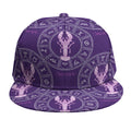 Purple Cancer Zodiac Pattern Print Snapback Cap