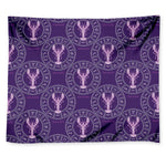 Purple Cancer Zodiac Pattern Print Tapestry