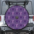 Purple Cancer Zodiac Pattern Print Tire Cover With Camera Hole