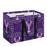 Purple Cancer Zodiac Pattern Print Utility Tote Bag