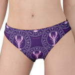 Purple Cancer Zodiac Pattern Print Women's Panties