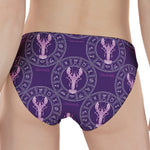 Purple Cancer Zodiac Pattern Print Women's Panties
