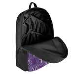 Purple Capricorn Zodiac Pattern Print 17 Inch Backpack