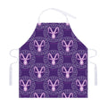 Purple Capricorn Zodiac Pattern Print Adjustable Apron
