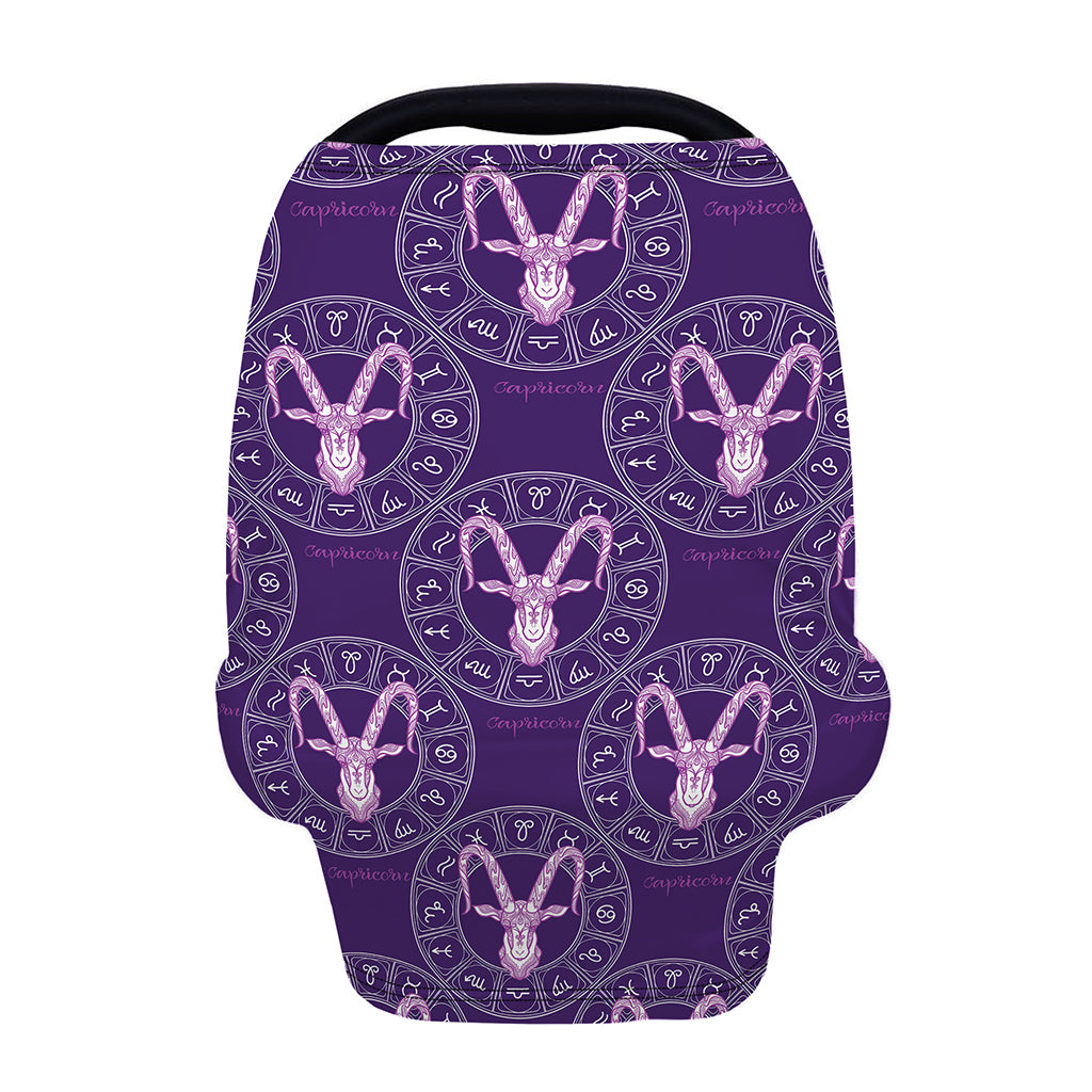 Purple Capricorn Zodiac Pattern Print Baby Seat Cover
