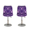 Purple Capricorn Zodiac Pattern Print Bar Stool Covers