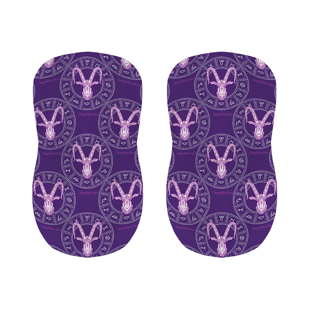 Purple Capricorn Zodiac Pattern Print Bar Stool Covers