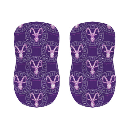 Purple Capricorn Zodiac Pattern Print Bar Stool Covers