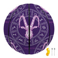 Purple Capricorn Zodiac Pattern Print Basketball