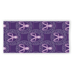 Purple Capricorn Zodiac Pattern Print Beach Towel