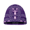 Purple Capricorn Zodiac Pattern Print Beanie