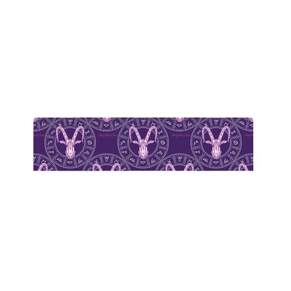 Purple Capricorn Zodiac Pattern Print Bed Runner