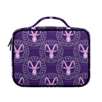 Purple Capricorn Zodiac Pattern Print Briefcase Bible Bag
