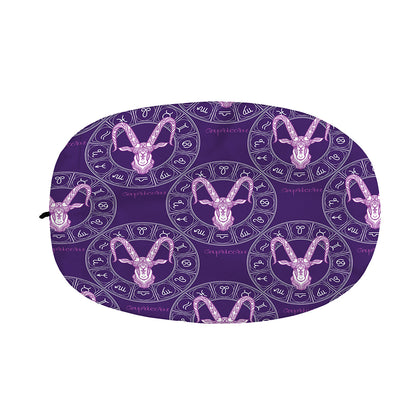 Purple Capricorn Zodiac Pattern Print Car Side Mirror Covers