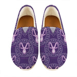 Purple Capricorn Zodiac Pattern Print Casual Shoes