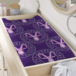 Purple Capricorn Zodiac Pattern Print Changing Pad Cover