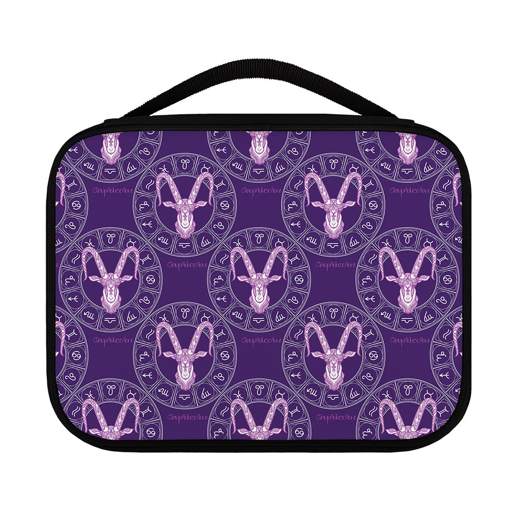 Purple Capricorn Zodiac Pattern Print Classic Bible Case