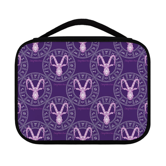 Purple Capricorn Zodiac Pattern Print Classic Bible Case