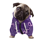 Purple Capricorn Zodiac Pattern Print Dog Zip Up Hoodie