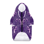 Purple Capricorn Zodiac Pattern Print Dog Zip Up Hoodie