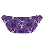Purple Capricorn Zodiac Pattern Print Fanny Pack