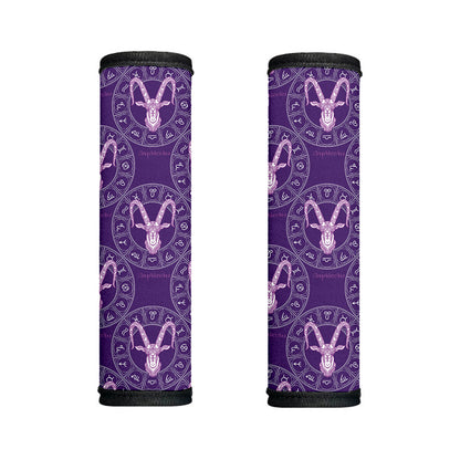 Purple Capricorn Zodiac Pattern Print Handle Covers