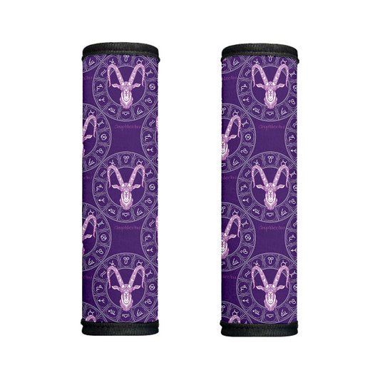 Purple Capricorn Zodiac Pattern Print Handle Covers