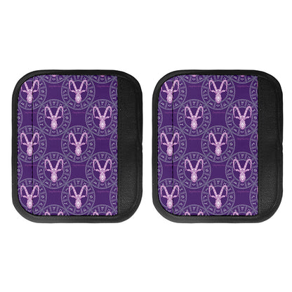 Purple Capricorn Zodiac Pattern Print Handle Covers