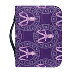 Purple Capricorn Zodiac Pattern Print Leather Bible Cover