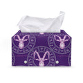Purple Capricorn Zodiac Pattern Print Leather Tissue Box Cover