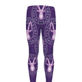 Purple Capricorn Zodiac Pattern Print Men's Leggings