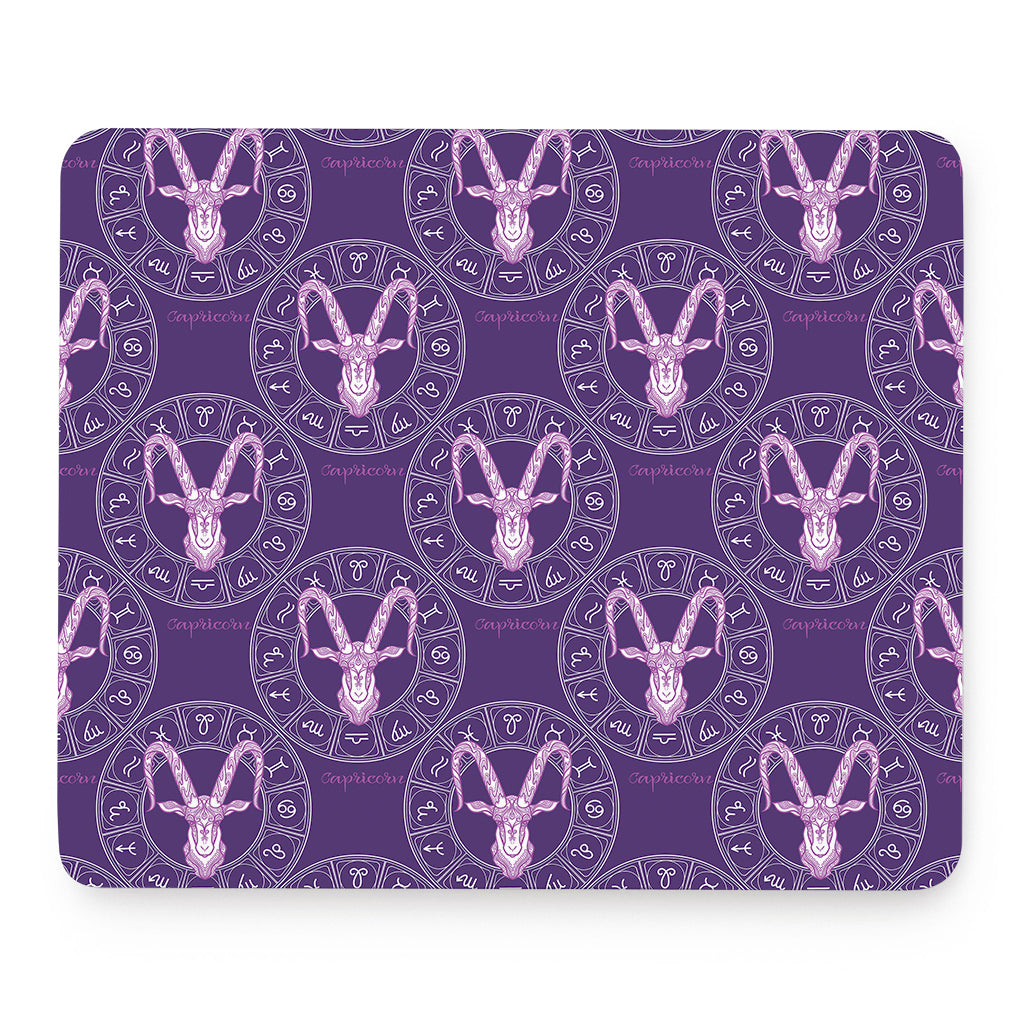 Purple Capricorn Zodiac Pattern Print Mouse Pad
