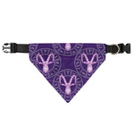 Purple Capricorn Zodiac Pattern Print Over The Collar Dog Bandana