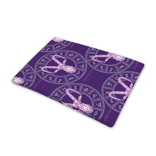 Purple Capricorn Zodiac Pattern Print Pet Cooling Mat Cover