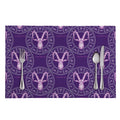 Purple Capricorn Zodiac Pattern Print Placemat