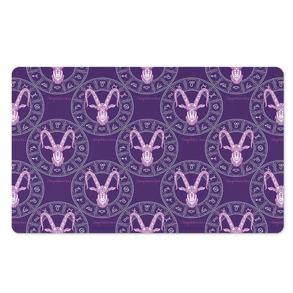 Purple Capricorn Zodiac Pattern Print Polyester Doormat