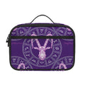 Purple Capricorn Zodiac Pattern Print Portable Lunch Bag