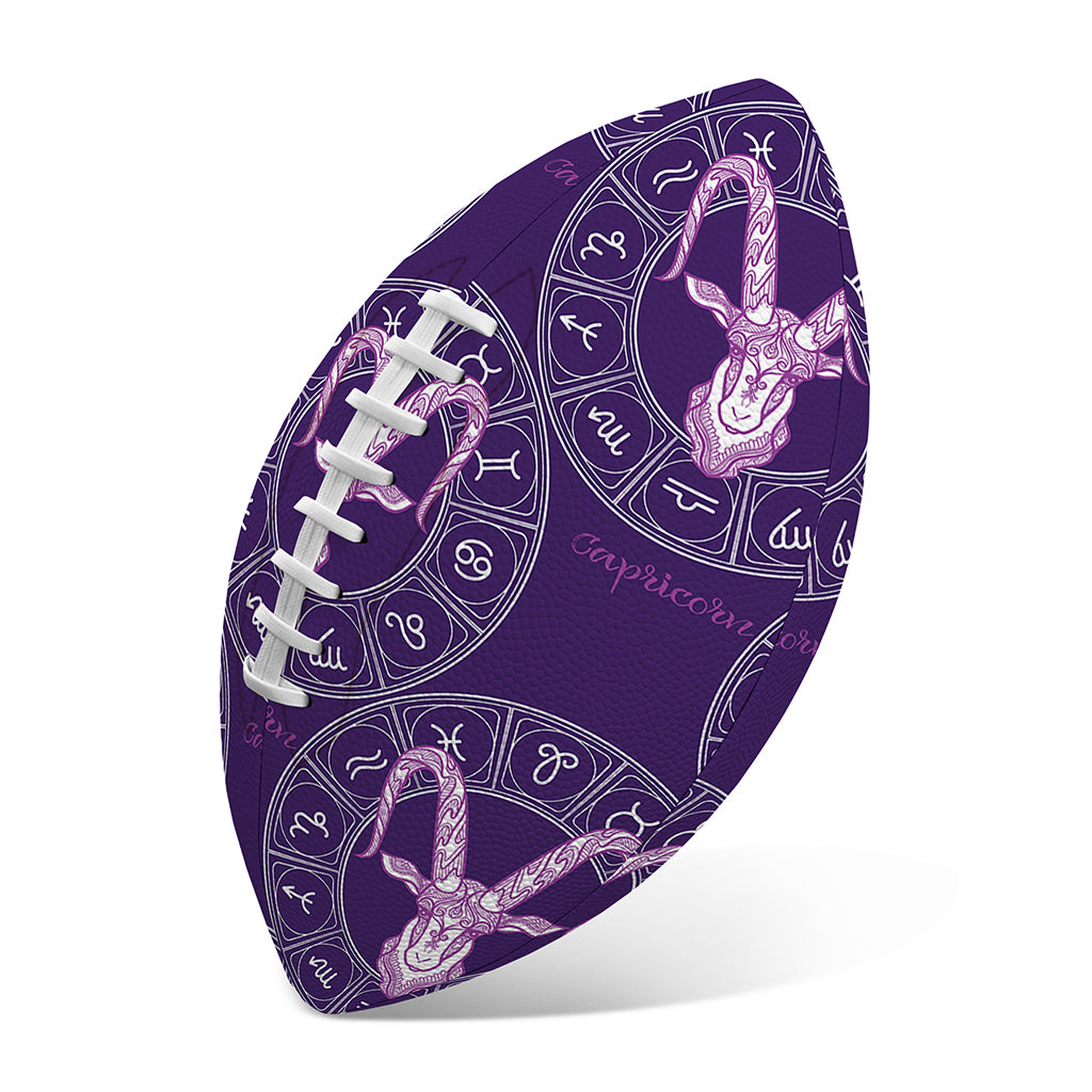 Purple Capricorn Zodiac Pattern Print Rugby Ball